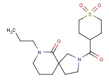 2-[(1,1-dioxidotetrahydro-2H-thiopyran-4-yl)carbonyl]-7-propyl-2,7-diazaspiro[4.5]decan-6-one