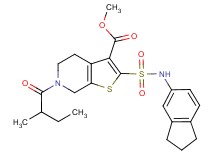 methyl 2-[(2,3-dihydro-1H-inden-5-ylamino)sulfonyl]-6-(2-methylbutanoyl)-4,5,6,7-tetrahydrothieno[2,3-c]pyridine-3-carboxylate