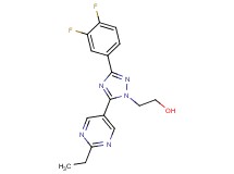 2-[3-(3,4-difluorophenyl)-5-(2-ethylpyrimidin-5-yl)-1H-1,2,4-triazol-1-yl]ethanol