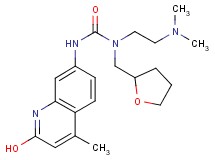 N-[2-(dimethylamino)ethyl]-N'-(2-hydroxy-4-methyl-7-quinolinyl)-N-(tetrahydro-2-furanylmethyl)urea