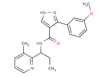 3-(3-methoxyphenyl)-N-[1-(3-methyl-2-pyridinyl)propyl]-1H-pyrazole-4-carboxamide