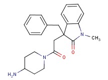 3-[2-(4-amino-1-piperidinyl)-2-oxoethyl]-3-benzyl-1-methyl-1,3-dihydro-2H-indol-2-one hydrochloride