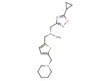 1-(5-cyclopropyl-1,2,4-oxadiazol-3-yl)-N-methyl-N-{[5-(piperidin-1-ylmethyl)-2-thienyl]methyl}methanamine