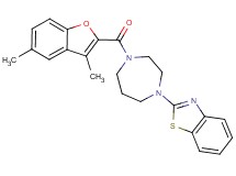 2-{4-[(3,5-dimethyl-1-benzofuran-2-yl)carbonyl]-1,4-diazepan-1-yl}-1,3-benzothiazole