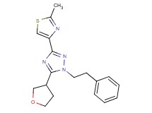 3-(2-methyl-1,3-thiazol-4-yl)-1-(2-phenylethyl)-5-(tetrahydrofuran-3-yl)-1H-1,2,4-triazole