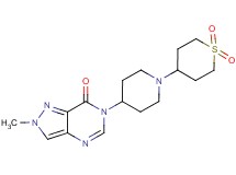 6-[1-(1,1-dioxidotetrahydro-2H-thiopyran-4-yl)-4-piperidinyl]-2-methyl-2,6-dihydro-7H-pyrazolo[4,3-d]pyrimidin-7-one