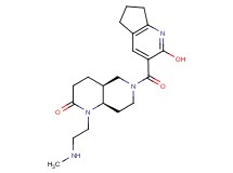 rel-(4aS,8aR)-6-[(2-hydroxy-6,7-dihydro-5H-cyclopenta[b]pyridin-3-yl)carbonyl]-1-[2-(methylamino)ethyl]octahydro-1,6-naphthyridin-2(1H)-one