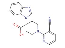 4-(1H-benzimidazol-1-yl)-1-(3-cyanopyridin-2-yl)piperidine-4-carboxylic acid