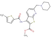 methyl 3-{[(5-methyl-2-thienyl)carbonyl]amino}-6-(1-piperidinylmethyl)thieno[2,3-b]pyridine-2-carboxylate