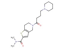 N,N-dimethyl-5-[4-(1-piperidinyl)butanoyl]-4,5,6,7-tetrahydrothieno[3,2-c]pyridine-2-carboxamide