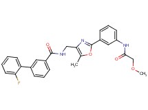2'-fluoro-N-[(2-{3-[(methoxyacetyl)amino]phenyl}-5-methyl-1,3-oxazol-4-yl)methyl]-3-biphenylcarboxamide