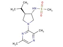 N-[(3S*,4R*)-1-(3,6-dimethyl-2-pyrazinyl)-4-isopropyl-3-pyrrolidinyl]methanesulfonamide