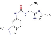 N-[1-(4-methyl-1H-imidazol-2-yl)propyl]-N'-(1-methyl-1H-indazol-6-yl)urea