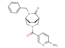 (1S*,5R*)-6-benzyl-3-[(6-methylpyridin-3-yl)carbonyl]-3,6-diazabicyclo[3.2.2]nonan-7-one