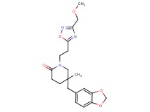 5-(1,3-benzodioxol-5-ylmethyl)-1-{2-[3-(methoxymethyl)-1,2,4-oxadiazol-5-yl]ethyl}-5-methylpiperidin-2-one