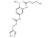 N-(2-methoxy-5-{[3-(1H-pyrazol-4-yl)propanoyl]amino}phenyl)pentanamide