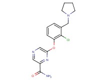 6-[2-chloro-3-(pyrrolidin-1-ylmethyl)phenoxy]pyrazine-2-carboxamide