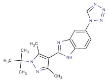 2-(1-tert-butyl-3,5-dimethyl-1H-pyrazol-4-yl)-5-(1H-tetrazol-1-yl)-1H-benzimidazole