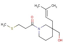 {3-(3-methyl-2-buten-1-yl)-1-[3-(methylthio)propanoyl]-3-piperidinyl}methanol