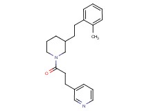 3-(3-{3-[2-(2-methylphenyl)ethyl]-1-piperidinyl}-3-oxopropyl)pyridine
