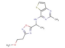 N-{1-[3-(2-methoxyethyl)-1,2,4-oxadiazol-5-yl]ethyl}-2-methylthieno[3,2-d]pyrimidin-4-amine