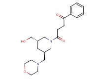 4-[(3S*,5R*)-3-(hydroxymethyl)-5-(morpholin-4-ylmethyl)piperidin-1-yl]-4-oxo-1-phenylbutan-1-one