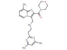 2-(4,6-dimethyl-2-pyrimidinyl)-N-{[8-methyl-2-(4-morpholinylcarbonyl)imidazo[1,2-a]pyridin-3-yl]methyl}ethanamine