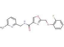 2-[(2-fluorophenoxy)methyl]-N-[(6-methyl-2-pyridinyl)methyl]-1,3-oxazole-4-carboxamide