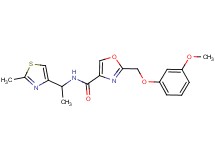 2-[(3-methoxyphenoxy)methyl]-N-[1-(2-methyl-1,3-thiazol-4-yl)ethyl]-1,3-oxazole-4-carboxamide