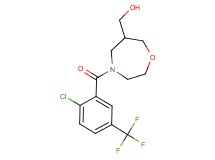 {4-[2-chloro-5-(trifluoromethyl)benzoyl]-1,4-oxazepan-6-yl}methanol