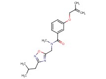 N-[(3-isobutyl-1,2,4-oxadiazol-5-yl)methyl]-N-methyl-3-[(2-methylprop-2-en-1-yl)oxy]benzamide