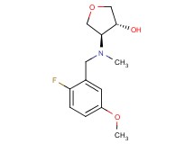 (3R*,4S*)-4-[(2-fluoro-5-methoxybenzyl)(methyl)amino]tetrahydrofuran-3-ol