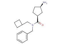 (1S*,3R*)-3-amino-N-benzyl-N-(cyclobutylmethyl)cyclopentanecarboxamide
