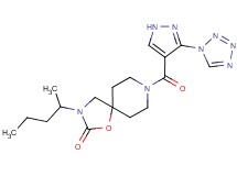 3-(1-methylbutyl)-8-{[3-(1H-tetrazol-1-yl)-1H-pyrazol-4-yl]carbonyl}-1-oxa-3,8-diazaspiro[4.5]decan-2-one
