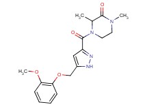 4-({5-[(2-methoxyphenoxy)methyl]-1H-pyrazol-3-yl}carbonyl)-1,3-dimethylpiperazin-2-one