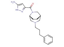 3-{[(1S*,5R*)-3-(3-phenylpropyl)-3,6-diazabicyclo[3.2.2]non-6-yl]carbonyl}-1H-pyrazol-5-amine
