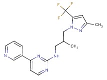 N-{2-methyl-3-[3-methyl-5-(trifluoromethyl)-1H-pyrazol-1-yl]propyl}-4-(3-pyridinyl)-2-pyrimidinamine