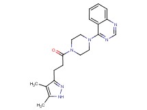 4-{4-[3-(4,5-dimethyl-1H-pyrazol-3-yl)propanoyl]-1-piperazinyl}quinazoline
