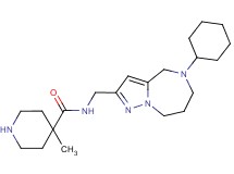 N-[(5-cyclohexyl-5,6,7,8-tetrahydro-4H-pyrazolo[1,5-a][1,4]diazepin-2-yl)methyl]-4-methyl-4-piperidinecarboxamide dihydrochloride