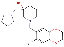 1-[(7-methyl-2,3-dihydro-1,4-benzodioxin-6-yl)methyl]-3-(pyrrolidin-1-ylmethyl)piperidin-3-ol