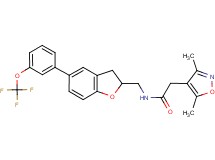 2-(3,5-dimethyl-4-isoxazolyl)-N-({5-[3-(trifluoromethoxy)phenyl]-2,3-dihydro-1-benzofuran-2-yl}methyl)acetamide