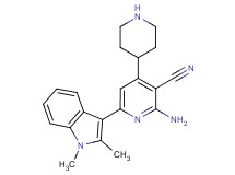 2-amino-6-(1,2-dimethyl-1H-indol-3-yl)-4-piperidin-4-ylnicotinonitrile