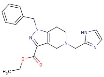 ethyl 1-benzyl-5-(1H-imidazol-2-ylmethyl)-4,5,6,7-tetrahydro-1H-pyrazolo[4,3-c]pyridine-3-carboxylate