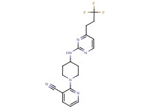2-(4-{[4-(3,3,3-trifluoropropyl)pyrimidin-2-yl]amino}piperidin-1-yl)nicotinonitrile