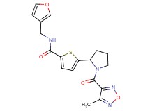 N-(3-furylmethyl)-5-{1-[(4-methyl-1,2,5-oxadiazol-3-yl)carbonyl]-2-pyrrolidinyl}-2-thiophenecarboxamide