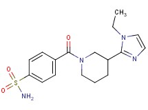 4-{[3-(1-ethyl-1H-imidazol-2-yl)-1-piperidinyl]carbonyl}benzenesulfonamide