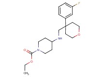 ethyl 4-({[4-(3-fluorophenyl)tetrahydro-2H-pyran-4-yl]methyl}amino)piperidine-1-carboxylate