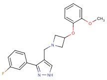 3-(3-fluorophenyl)-4-{[3-(2-methoxyphenoxy)-1-azetidinyl]methyl}-1H-pyrazole
