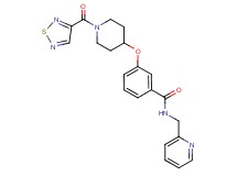 N-(2-pyridinylmethyl)-3-{[1-(1,2,5-thiadiazol-3-ylcarbonyl)-4-piperidinyl]oxy}benzamide