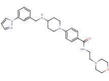 N-[2-(4-morpholinyl)ethyl]-4-(4-{[3-(1H-pyrazol-1-yl)benzyl]amino}-1-piperidinyl)benzamide